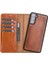 Samsung Galaxy S21 Plus Uyumlu Deri Cüzdanlı Kılıf Rustik Taba 5