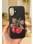 iPhone 16 Uyumlu Kiraz Leopar Fiyonk Desenli Silikon Darbe Emici Klasik Korumalı Rubber Kılıf 2
