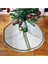 Yılbaşı Çam Ağacı Altı Örtüsü, Çam Ağacı Ayak Halısı Örtüsü, Beyaz Renk, Peluş Kumaş, 68 cm 2