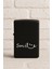 Uv Baskılı Desenli Metal Benzinli Siyah Çakmak Cep Çakmağı - Smile 1