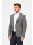 Erkek Slim Fit Blazer Ceket Füme 6