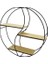 Sembol - Yuvarlak 3 Katlı Metal Dekoratif Duvar Raf 60 x 14 x 60 cm (5324) 1