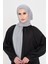 Gri Pratik Hazır Geçmeli Tesettür Bone Sandy Boyunluklu Çıtçıtlı 2505_15 1