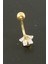 Yıldız Zirkon Taşlı Çelik Piercing 1 Adet 1