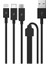 Trio Type-C-Lightning-Micro USB 120CM Şarj Kablosu, Siyah 3