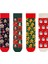 Yılbaşı Temalı Noel Baba ve Kurabiye Desenli 4’lü Yılbaşı Çorap Seti 1