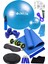 14 Lü Pilates Topu Seti Plates Minderi 1 kg Dambıl Aerobik Band Tekerlekli Lastikli Spor Aleti 3