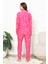Kadın %100 Pamuk Pijama Takımı - Pat Yakalı-Baskılı ve Düğme Kapamalı 12354 5