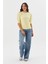 Kısa Balon Kol Triko Bluz Sarı 4