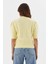 Kısa Balon Kol Triko Bluz Sarı 5