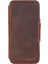 Apple iPhone 16 Pro Uyumlu, Hakiki Deri, El Yapımı, Cüzdanlı Kılıf, Antik Kahve 3
