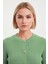 Metal Düğmeli Yuvarlak Yaka Kaşkorse Mint Hırka 3