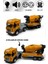 Beton Mikseri Iş Makinası 1:24 Işıklı Müzikli Çek Bırak 30 cm Die Cast 3