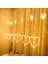 138 LED Işıklı 8 Modlu Gün Işığı Dekoratif Saçaklı Kalpli Perde LED 6