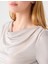 Grı Dökümlü Yaka Uzun Kollu Örme Bluz 5
