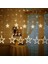 150 LED Işıklı 8 Modlu Gün Işığı Dekoratif Saçaklı Yıldızlı Perde LED 2