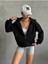 Kadın Fermuarlı Oversize Sweat Hırka 3