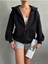 Kadın Fermuarlı Oversize Sweat Hırka 5