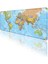 Dünya Haritası Oyun Gaming Klavye Mouse Pad Kaymaz Taban Kenarları Dikişli Masa Matı 70X30 cm 3