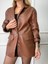 Kahve Deri Blazer Ceket 1