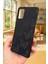 Samsung Galaxy A71 Uyumlu Siyah Kelebek Desenli Silikon Darbe Emici Klasik Korumalı Rubber Kılıf 3
