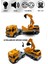 Kepçe Iş Makinası 1:24 Işıklı Müzikli Çek Bırak 30 cm Die Cast 2