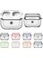 Apple Airpods Pro 1. Nesil Uyumlu Buzlu Transparan Renkli Çizgili Kılıf Bumper Koruma Kabı Hybrid 2