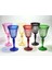 El Yapımı Kristal Yaprak Rengarenk Dekoratif Sunumluk Kadeh Seti 6'lı 3