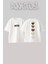 Lovers 1 Tasarım Sırt Baskılı Pamuk Beyaz Oversize T-Shirt 1