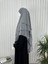 Üç Katlı Multı Sifon Sufle Eşarp ,khimar Hazır Eşarp Bağcıklı Eşarp Peçeli Gri Renk 3