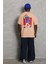 Unisex Oversize Baskılı Bisiklet Yaka T-Shirt - Bej 3