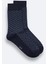 Erkek Lacivert Desenli Bambu Soket Çorap A52Y8502 2