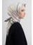 2025 Desenli Saf Ipek Twill Eşarp 9418-82 4