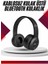 Bluetooth Kablosuz Kulaklık Siyah Wireless 5.0 Kulak Üstü Uzun Pil Ömrü - N054J182-M65054 2