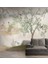 Sulu Boya Göl ve Ağaç Desen Yırtılmaz Sağlıklı Tekstil Duvar Kağıdı 2