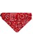 Üçgen Şeklinde, Ayarlanabilir Kedi ve Köpek Boyun Bandanası Kırmızı Renk 2