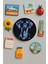 Modern ve Dekoratif Yuvarlak Buzdolabı Magneti Magnet Büyük Boy 10X10 cm - Suluboya Köpek 1