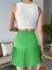 Altı Pliseli Mini Etek Yeşil S24705 2