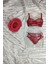 Kırmızı Glam Lace Balenli Sütyen Külot Takım String Ipli Dantel Nokta Detaylı Takım No Push Up 2