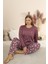 Sandy Soft Termal Kumaş Büyük Beden Kışlık Kadın Pijama Takımı 1300 4