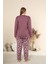 Sandy Soft Termal Kumaş Büyük Beden Kışlık Kadın Pijama Takımı 1300 5