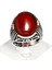Kırmızı Akik Taşlı 925 Ayar Gümüş Erkek Yüzük – Zarif ve Asil Görünüm 1