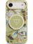 iPhone 17 Air Kılıf Guess Lisanslı M-Safeli Simli Çiçek Desenli Metal Kamera Çerçeveli Kapak Yeşil 3