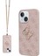 iPhone 15 Plus Uyumlu Kılıf Guess Lisanslı Pu 4g Büyük Metal Logolu Çapraz Vücut Askılı Kapak Pembe 1