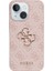 iPhone 15 Plus Uyumlu Kılıf Guess Lisanslı Pu 4g Büyük Metal Logolu Çapraz Vücut Askılı Kapak Pembe 3