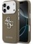 iPhone 17 Pro Uyumlu Kılıf Guess Orjinal Lisanslı Grained 4g Metal Büyük Logolu Kapak Kahverengi 1