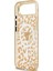 iPhone 17 Air Uyumlu Kılıf Guess Lisanslı M-Safeli Üçgen Logolu Simli Leopar Desenli Kahverengi 7
