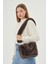 Soft Fluffy Bag / Brown Uzun Saplı Peluş Çanta / Cross Body En : 24 Boy : 18 2