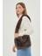 Soft Fluffy Bag / Brown Uzun Saplı Peluş Çanta / Cross Body En : 24 Boy : 18 3