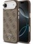 iPhone 17 Air Kılıf Guess Lisanslı M-Safeli Gümüş Kamera Çerçeveli Üçgen Logo 4g Desenli Kahverengi 1